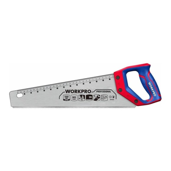 Ножовка по дереву WORKPRO 550 мм, SK5, 7TPI WP215008 Ножовка по дереву WORKPRO 550 мм, SK5, 7TPI WP215008