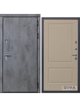Дверь DIVA 48 (2050x860 мм; правая; бетон темный - Д7 софт шампань) УТ-00075105