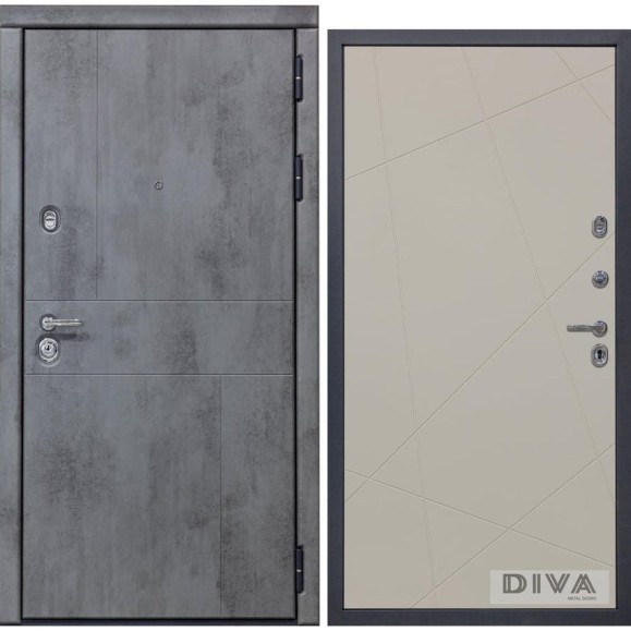 Дверь DIVA 48 (2050x960 мм; правая; бетон темный - Д11 Софт шампань) УТ-00074672 Дверь DIVA 48 (2050x960 мм; правая; бетон темный - Д11 Софт шампань) УТ-00074672