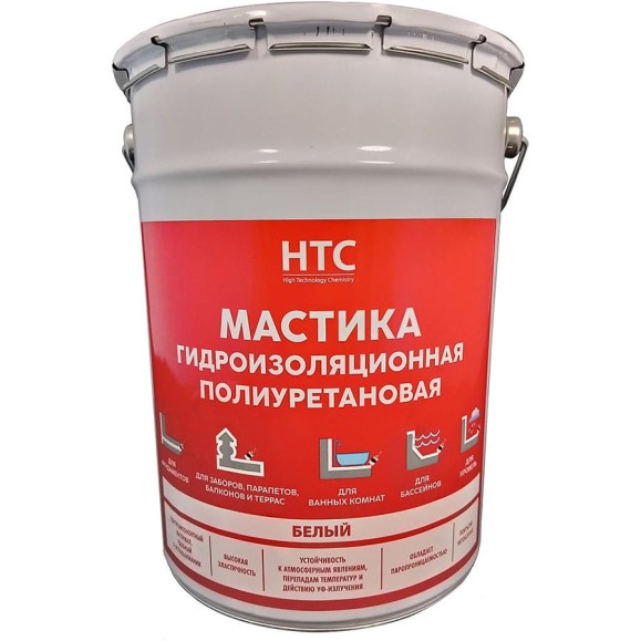 Мастика гидроизоляционная полиуретановая CEMMIX HTC 25 кг белый 84735839 Мастика гидроизоляционная полиуретановая CEMMIX HTC 25 кг белый 84735839