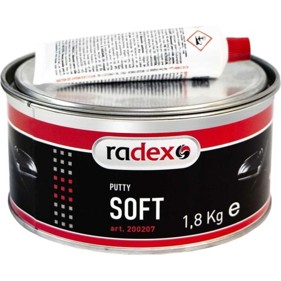 Шпатлевка полиэфирная наполняющая Radex SOFT с отвердителем 1,8 кг 200207 200207V Шпатлевка полиэфирная наполняющая Radex SOFT с отвердителем 1,8 кг 200207 200207V