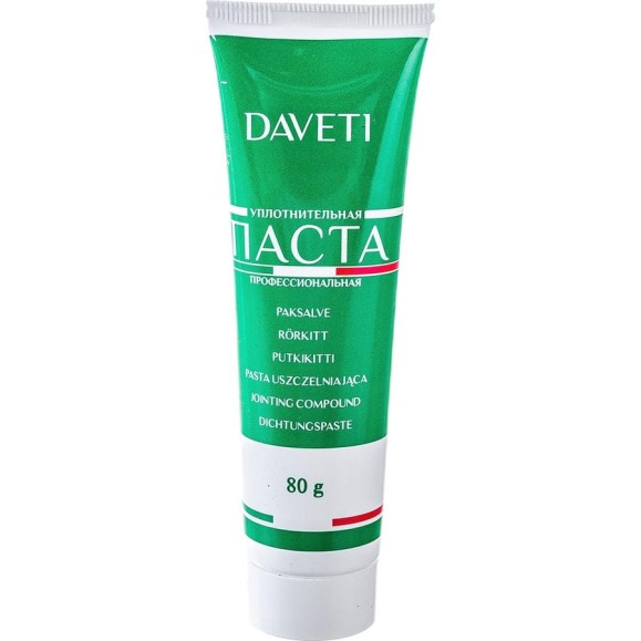 Уплотнительная профессиональная паста для резьбовых соединений DAVETI 80г DPASTA80 Уплотнительная профессиональная паста для резьбовых соединений DAVETI 80г DPASTA80