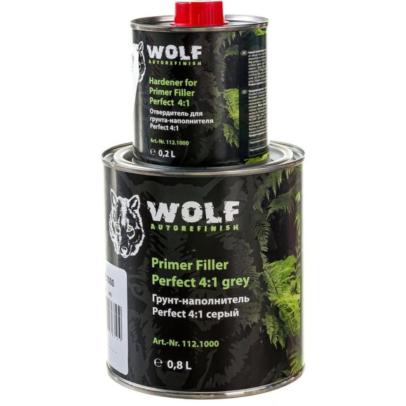 Грунт-наполнитель Wolf Perfect Filler 4:1, серый 112.1000 Грунт-наполнитель Wolf Perfect Filler 4:1, серый 112.1000