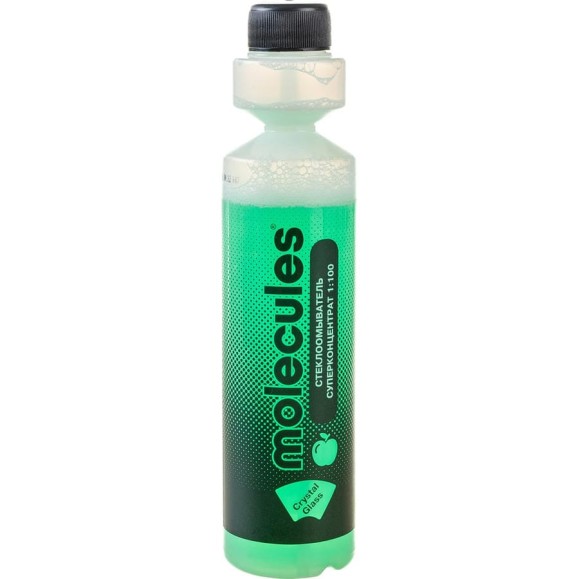 Стеклоомыватель суперконцентрат Molecules Crystal Glass 1:100, Яблоко, 250 мл MLS022