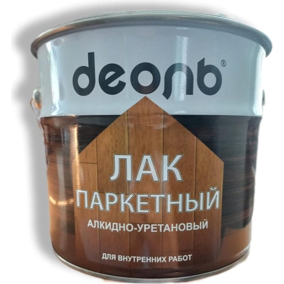 Паркетный лак ДЕОЛЬ алкидно-уретановый, глянцевый, 2.7 л 00020960