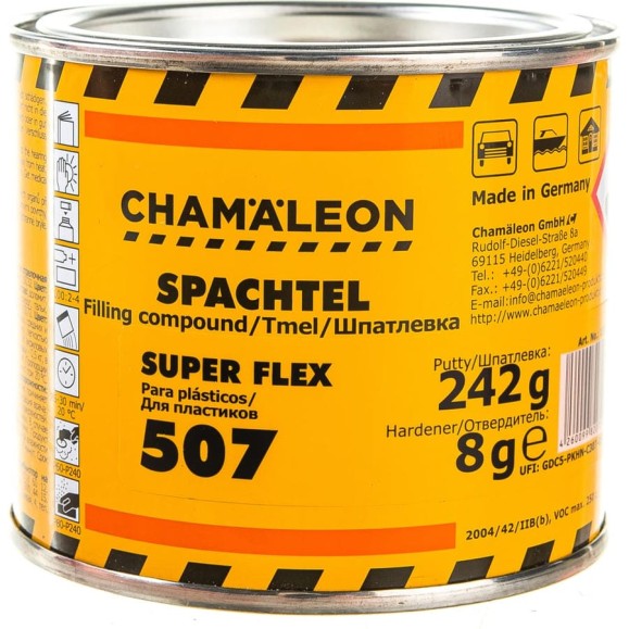 Шпатлевка для пластиков CHAMAELEON вкл.отвердитель 0,250кг 15072 Шпатлевка для пластиков CHAMAELEON вкл.отвердитель 0,250кг 15072