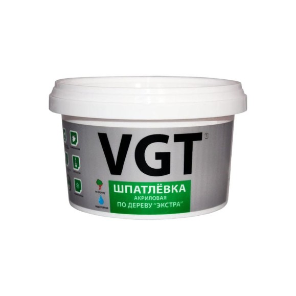Шпаклевка по дереву VGT Экстра дуб светло-серый, 1 кг 11607363 Шпаклевка по дереву VGT Экстра дуб светло-серый, 1 кг 11607363