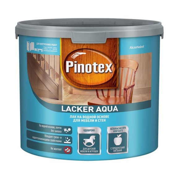 Лак для мебели и стен PINOTEX LACKER AQUA 10 (на водной основе; для внутренних работ; матовый; 2.7 л) 5254106 Лак для мебели и стен PINOTEX LACKER AQUA 10 (на водной основе; для внутренних работ; матовый; 2.7 л) 5254106