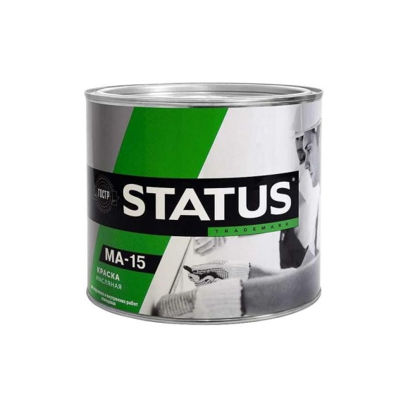 Масляная краска Радугамалер STATUS МА-15 (серая; по металлу, дереву, бетону; 0.8 кг) 4630018083397 Масляная краска Радугамалер STATUS МА-15 (серая; по металлу, дереву, бетону; 0.8 кг) 4630018083397