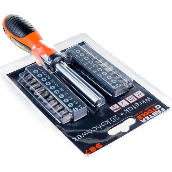 Отвертка FASTER TOOLS + 20 насадок 987 Отвертка FASTER TOOLS + 20 насадок 987