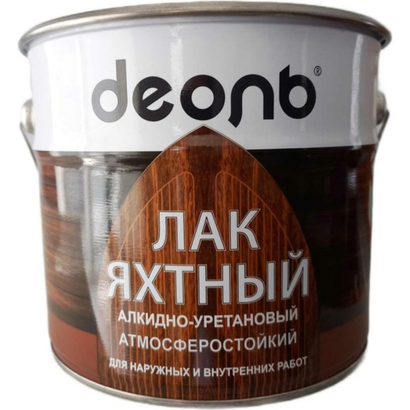 Яхтный лак ДЕОЛЬ алкидно-уретановый, полуматовый, 2.7 л 00020983
