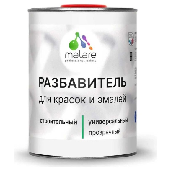 Разбавитель для красок и эмалей MALARE 1 л 2036775096441 Разбавитель для красок и эмалей MALARE 1 л 2036775096441