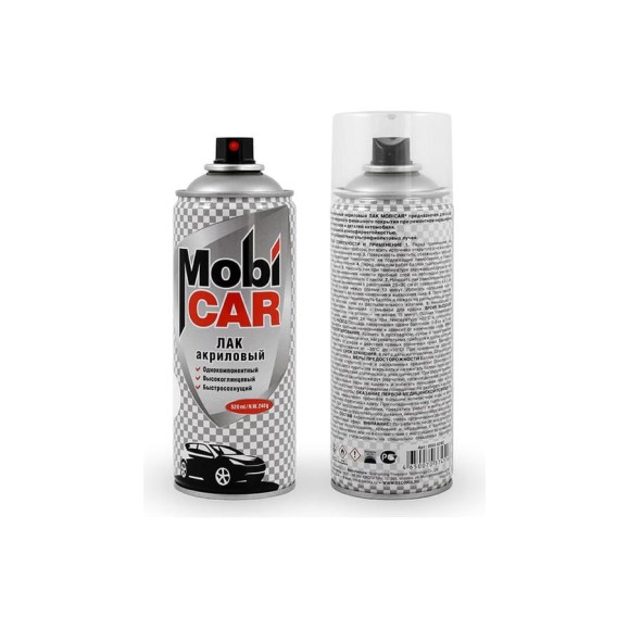 Акриловый лак Mobicar 520 мл, бесцветный глянцевый 0503-32 MC Акриловый лак Mobicar 520 мл, бесцветный глянцевый 0503-32 MC