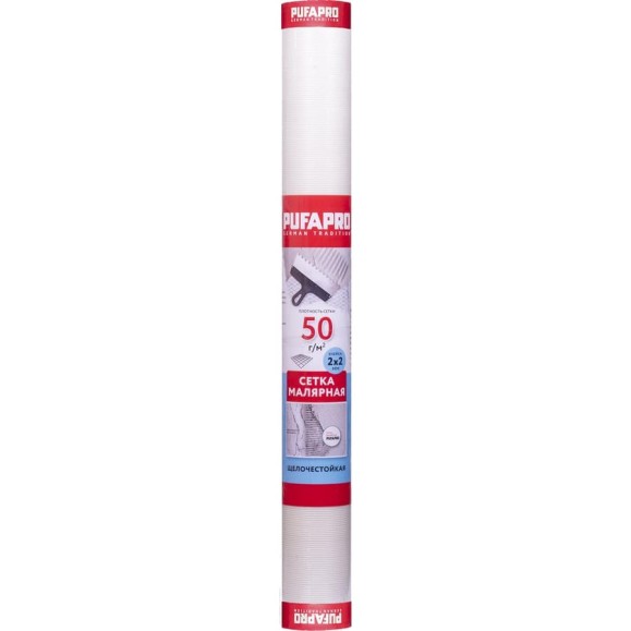 Малярная стеклотканевая сетка PUFAPRO 2х2 мм, 50 г/кв.м, 1 м х 30 м 71701000 Малярная стеклотканевая сетка PUFAPRO 2х2 мм, 50 г/кв.м, 1 м х 30 м 71701000