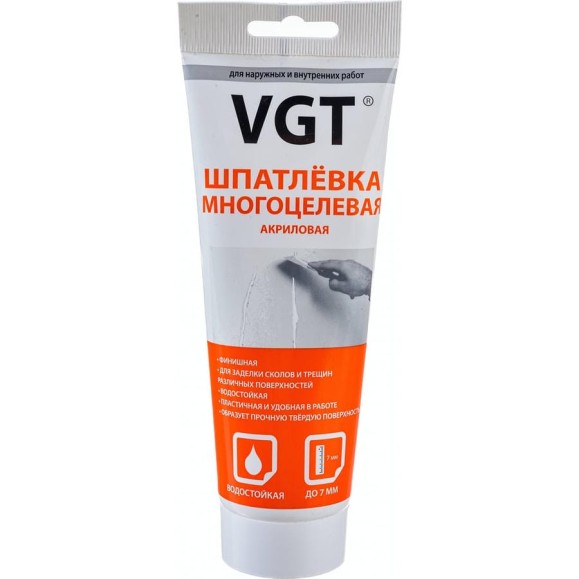 Многоцелевая акриловая шпаклевка для наружных и внутренних работ VGT 0.33 кг 11606599