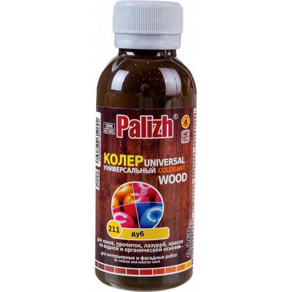 Универсальная колеровочная паста Palizh №211 WOOD 0,1л дуб 11598392 Универсальная колеровочная паста Palizh №211 WOOD 0,1л дуб 11598392