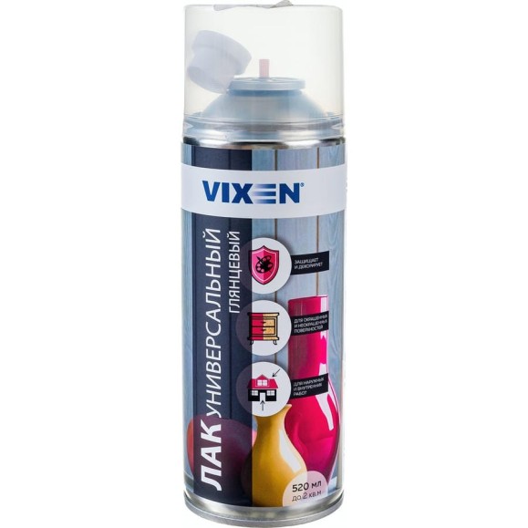Универсальный лак VIXEN глянцевый VX24000, 520 мл, аэрозоль VX24000 Универсальный лак VIXEN глянцевый VX24000, 520 мл, аэрозоль VX24000