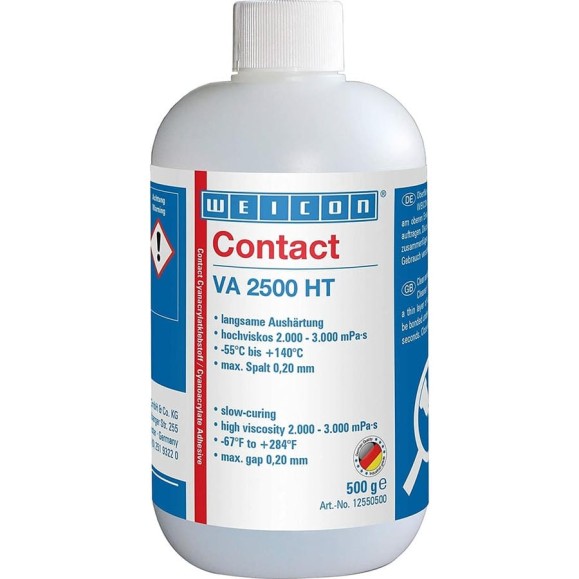 Цианоакрилатный клей WEICON Contact VA 2500 HT 500 г wcn12550500
