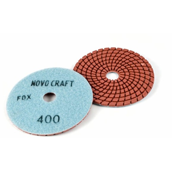Диск алмазный гибкий черепашка Fox 100 мм, № 400, мокрый рез, 2 шт Novocraft PPTSW0200400