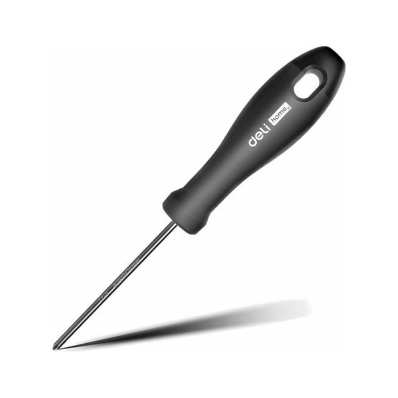 Крестовая отвертка DELI Home Series Black HT1203 PH0x75мм, Cr-V, Soft Touch рукоятка, подарочная упаковка, эксклюзивный дизайн 104606 Крестовая отвертка DELI Home Series Black HT1203 PH0x75мм, Cr-V, Soft Touch рукоятка, подарочная упаковка, эксклюзивный дизайн 104606