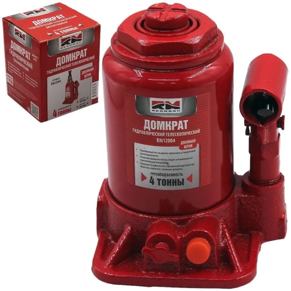 Гидравлический домкрат REDMARK 4 т, двухштоковый, высота мин/макс 155/365 мм RM12004 Гидравлический домкрат REDMARK 4 т, двухштоковый, высота мин/макс 155/365 мм RM12004