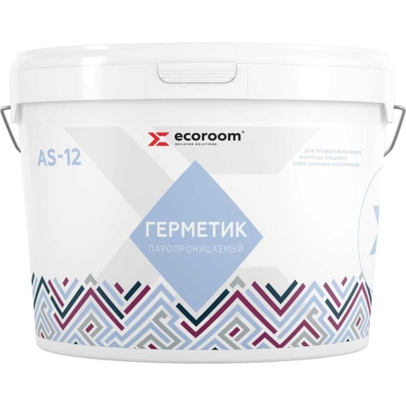 Акриловый герметик ECOROOM AS-12 (паропроницаемый; белый; 7 кг) E-Герм-4183/7 Акриловый герметик ECOROOM AS-12 (паропроницаемый; белый; 7 кг) E-Герм-4183/7