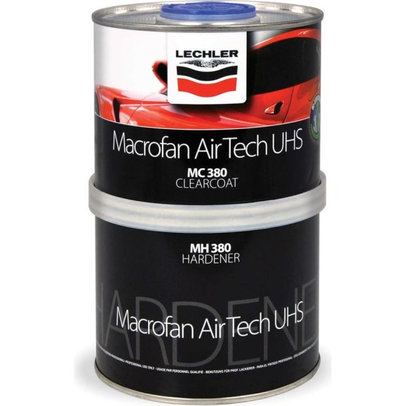 Лак 2К прозрачный отвердитель Lechler MACROFAN AIRTECH 1л MA380 Лак 2К прозрачный отвердитель Lechler MACROFAN AIRTECH 1л MA380