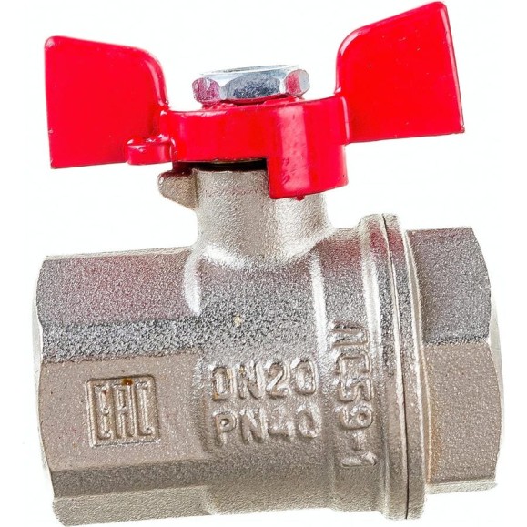 Шаровой кран VALFEX PREMIUM для воды, 3/4" ВР/ВР, бабочка VF.217.NB1.034.PREMIUM Шаровой кран VALFEX PREMIUM для воды, 3/4" ВР/ВР, бабочка VF.217.NB1.034.PREMIUM
