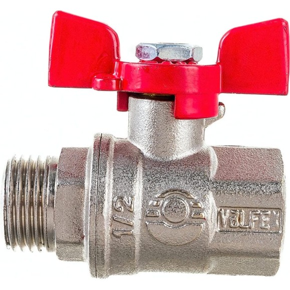 Шаровой кран VALFEX PREMIUM для воды, 1/2" ВР/НР, бабочка VF.218.NB1.012.PREMIUM Шаровой кран VALFEX PREMIUM для воды, 1/2" ВР/НР, бабочка VF.218.NB1.012.PREMIUM