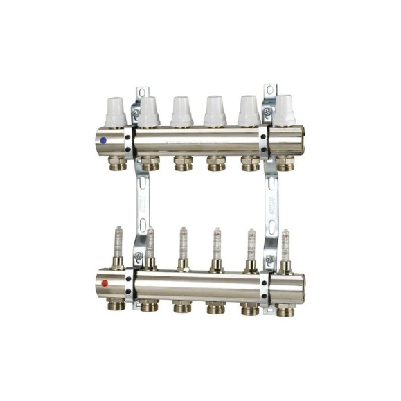 Коллектор с расходомерами ICMA S.P.A. 1" х 3/4"(евроконус) - 4 выхода K013/87K013PJ06
