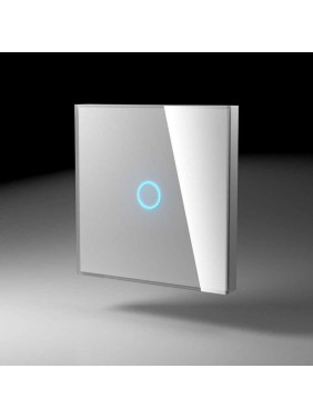 Сенсорная беспроводная радиопанель CGSS стекло изготовлено по технологии Optiwhite, на одну линию, белая, Эстетика 86х86 TSP-L1R-WCG Сенсорная беспроводная радиопанель CGSS стекло изготовлено по технологии Optiwhite, на одну линию, белая, Эстетика 86х86 TSP-L1R-WCG