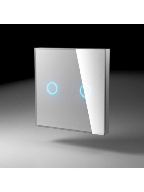 Сенсорная беспроводная радиопанель CGSS стекло изготовлено по технологии Optiwhite, на две линии, белая, Эстетика 86х86 TSP-L2R-WCG Сенсорная беспроводная радиопанель CGSS стекло изготовлено по технологии Optiwhite, на две линии, белая, Эстетика 86х86 TSP-L2R-WCG