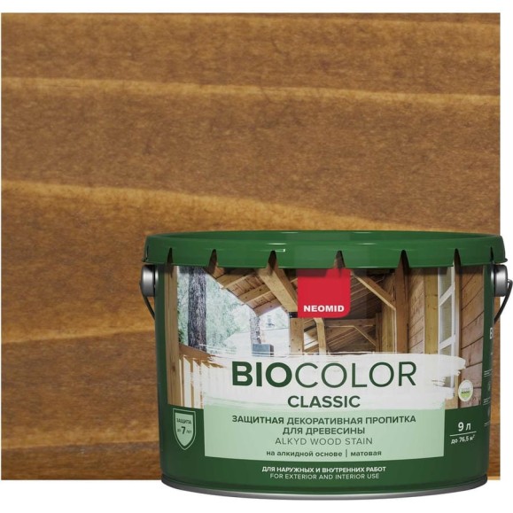 Пропитка NEOMID BIO COLOR CLASSIC дуб, 9 л Н-CLASSIC-9/дуб Пропитка NEOMID BIO COLOR CLASSIC дуб, 9 л Н-CLASSIC-9/дуб
