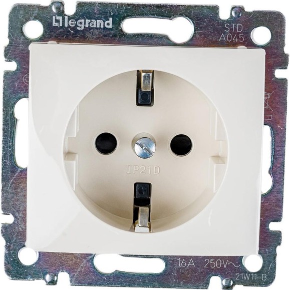 Розетка Legrand с заземлением Legrand Valena со шторками 16А 250В безвинтовые зажимы слоновая кость 774122 Розетка Legrand с заземлением Legrand Valena со шторками 16А 250В безвинтовые зажимы слоновая кость 774122