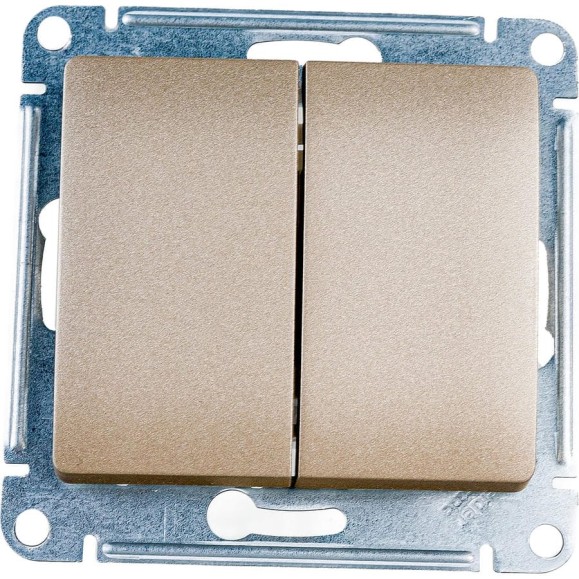 2-клавишный выключатель Systeme Electric (Schneider Electric) GLOSSA, сх.5, 10АХ, титан GSL000451