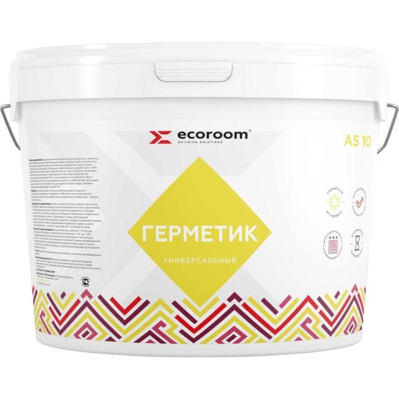 Акриловый герметик ECOROOM AS-10 универсальный, белый, 15 кг E-Герм-4180/15 Акриловый герметик ECOROOM AS-10 универсальный, белый, 15 кг E-Герм-4180/15