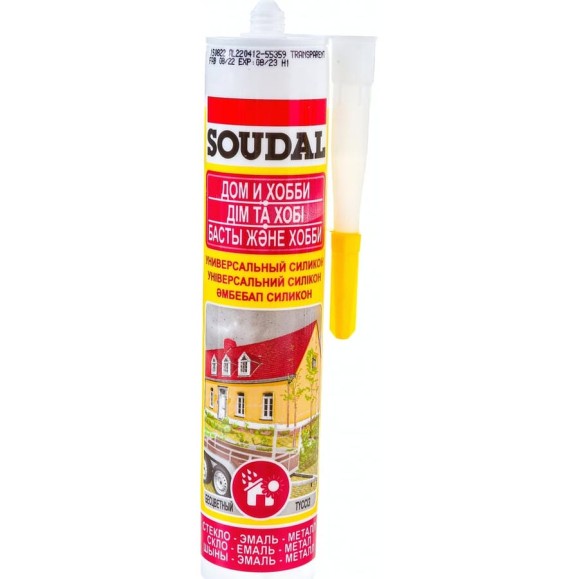 Универсальный силикон SOUDAL бесцветный 105905