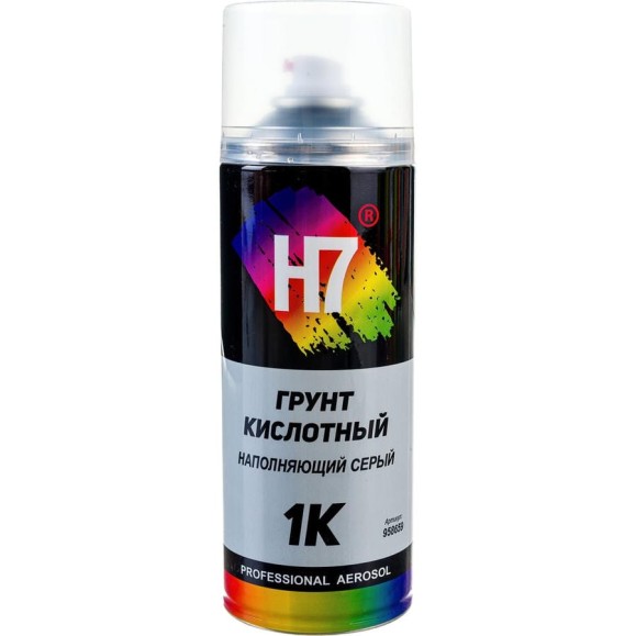 Кислотный наполняющий грунт H7 1К серый, аэрозоль, 520 мл 958659 Кислотный наполняющий грунт H7 1К серый, аэрозоль, 520 мл 958659