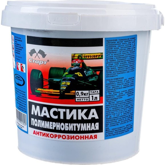 Полимернобитумная мастика СТАРТ 1 л пэ 4607952901353 Полимернобитумная мастика СТАРТ 1 л пэ 4607952901353