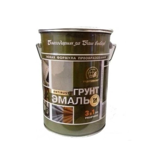 Грунт-эмаль Радугамалер 3 в 1 серая 10 кг 2000996555032 Грунт-эмаль Радугамалер 3 в 1 серая 10 кг 2000996555032