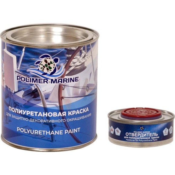 Краска POLIMER MARINE полиуретановая двухкомпонентная 2К желтая полуглянцевая 1 кг 1КППГжлт Краска POLIMER MARINE полиуретановая двухкомпонентная 2К желтая полуглянцевая 1 кг 1КППГжлт