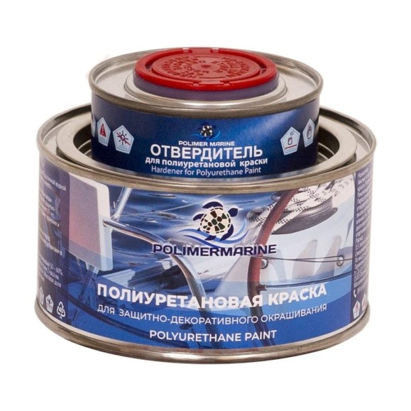 Краска POLIMER MARINE полиуретановая двухкомпонентная 2К зеленая полуглянцевая 0.5 кг 0.5КППГзлн Краска POLIMER MARINE полиуретановая двухкомпонентная 2К зеленая полуглянцевая 0.5 кг 0.5КППГзлн