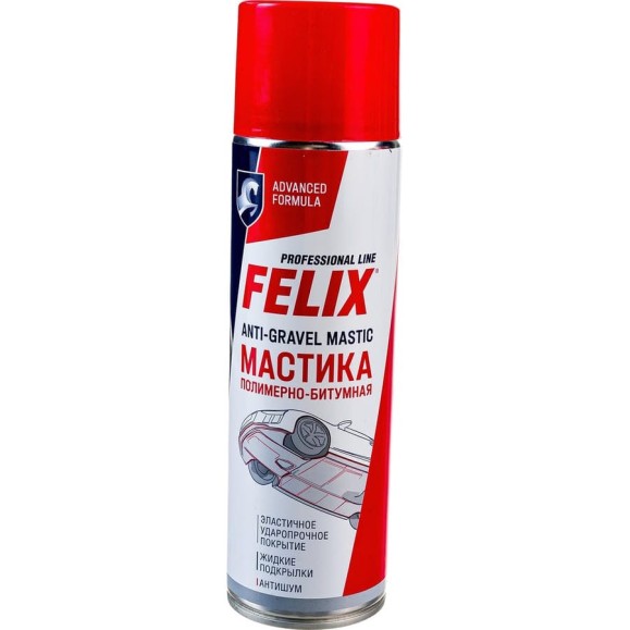 Полимерно-битумная мастика FELIX 650 мл, аэрозоль 411040023 Полимерно-битумная мастика FELIX 650 мл, аэрозоль 411040023