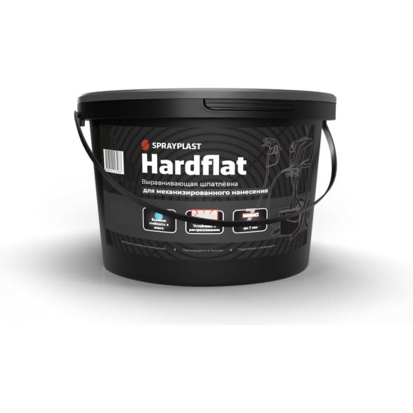 Декоративная шпатлевка Sprayplast Hardflat для механизированного нанесения, 28 кг 31157 Декоративная шпатлевка Sprayplast Hardflat для механизированного нанесения, 28 кг 31157