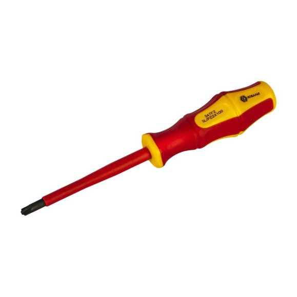Диэлектрическая отвертка КОБАЛЬТ Ultra Grip FL/PZ-2x100 мм, CR-V, двухкомпонентная рукоятка 799-734 Диэлектрическая отвертка КОБАЛЬТ Ultra Grip FL/PZ-2x100 мм, CR-V, двухкомпонентная рукоятка 799-734