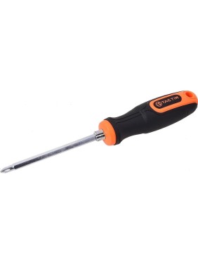 Отвертка TACTIX ERGO 2 в 1, шлиц 6x125 мм, РН2x125 мм 205213