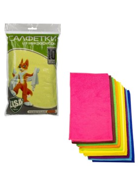 Салфетки из микрофибры LI-SA (47388) в наборе 10 шт., 25x25 см 44430