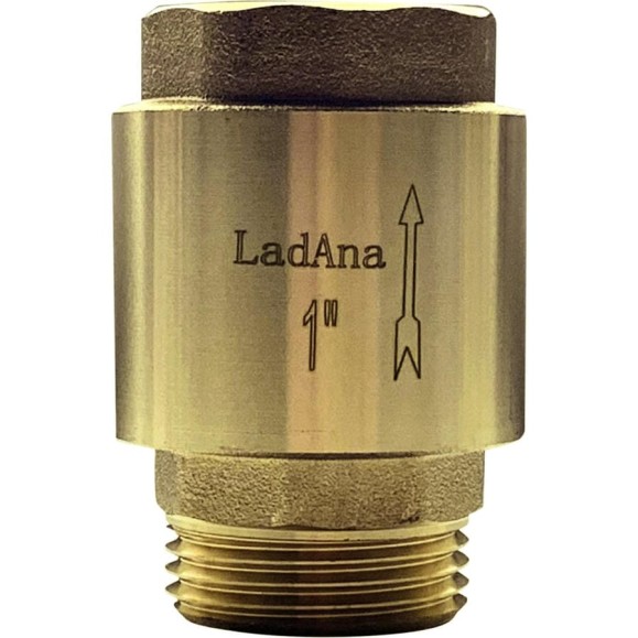 Обратный клапан подпружиненный с латунным сердечником LadAna 1" 100605014 Обратный клапан подпружиненный с латунным сердечником LadAna 1" 100605014
