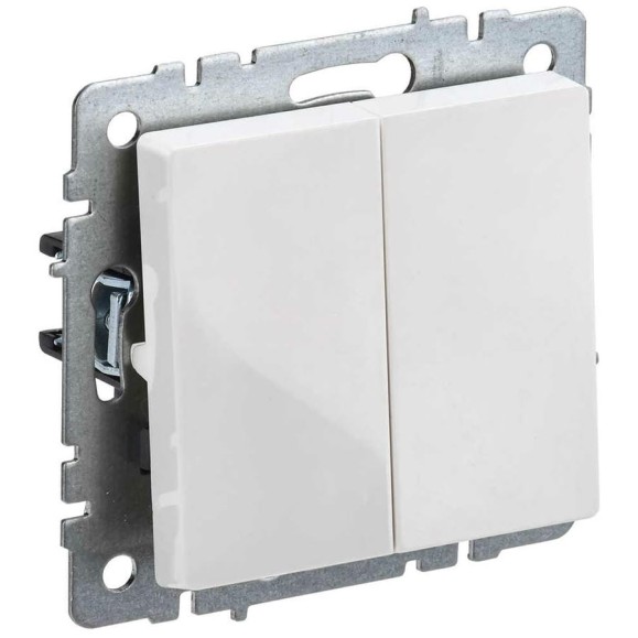 Проходной 2-клавишный выключатель IEK Brite 10а вс10-2-6-брб белый BR-V22-0-10-K01 Проходной 2-клавишный выключатель IEK Brite 10а вс10-2-6-брб белый BR-V22-0-10-K01