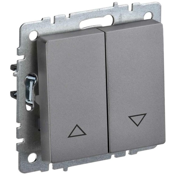Выключатель IEK Brite жалюзи 10а вс10-1-5-брс сталь BR-V15-0-10-K46 Выключатель IEK Brite жалюзи 10а вс10-1-5-брс сталь BR-V15-0-10-K46